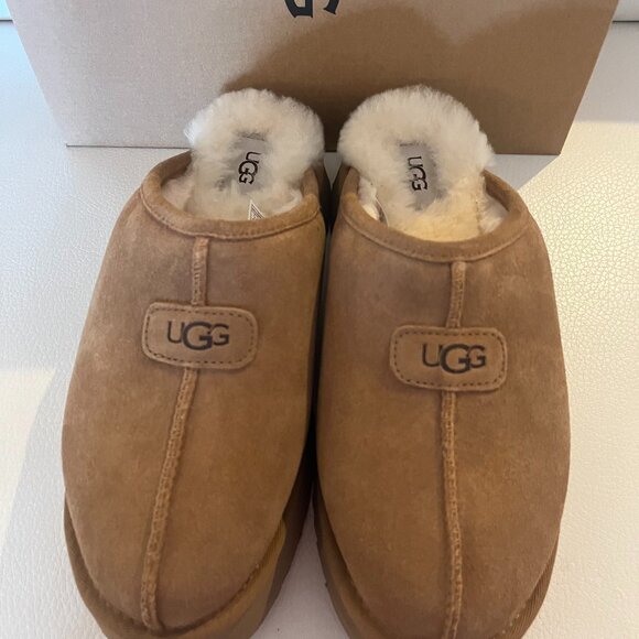 NIB UGG DISCOQUETTE SLIDE SLIPPER CHESTNUT SIZE 9 - Picture 5 of 10